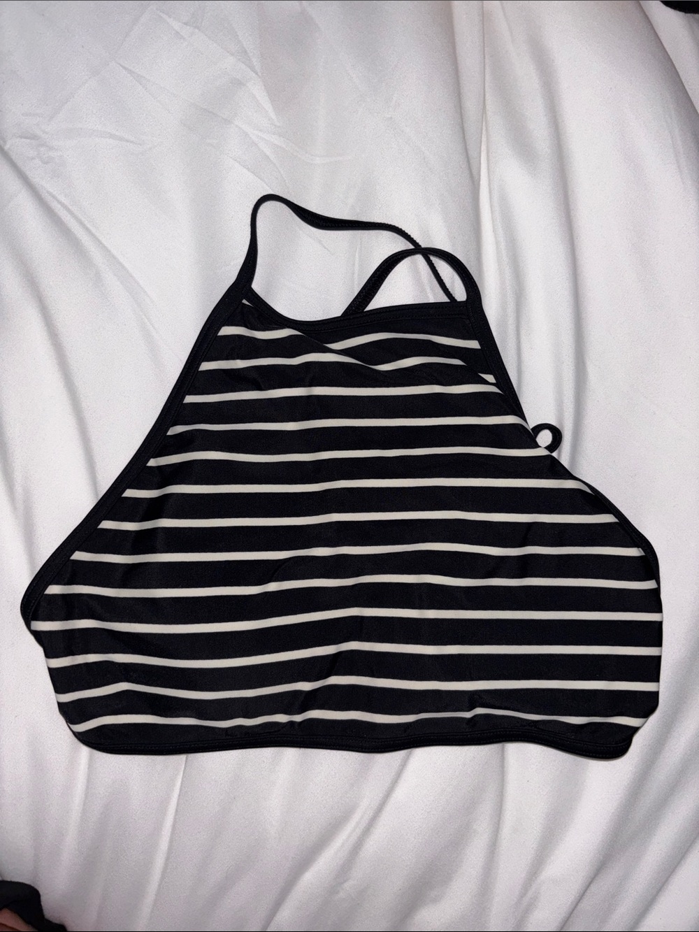 Aerie Striped High-Neck Bandeau Bikini Top&Bottom - Black & White